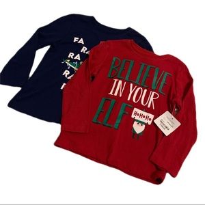2 Toddler Boys Christmas Shirts